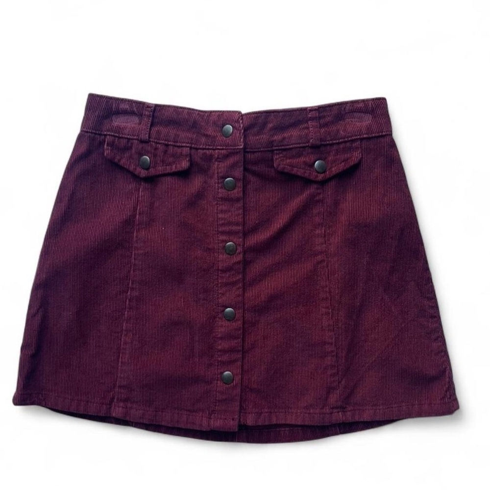 Urban Outfitters Burgundy Mini Skirt